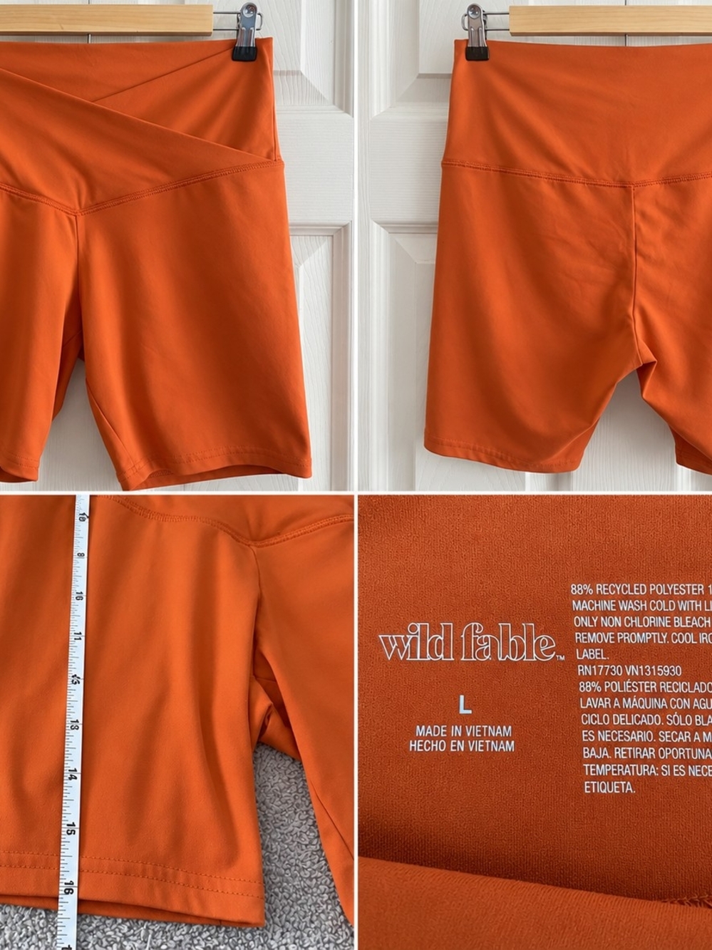 wild fable Orange High-Rise Bike Shorts